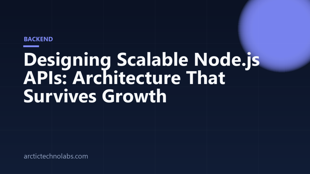 Designing Scalable Node.js APIs: Architecture That Survives Growth